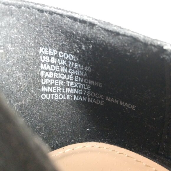 Just Fab Women's Black Flat Pointed Toe Faux Suede Shoes Size 9 - Picture 10 of 10